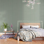 Green And Cream Striped Wallpaper Gallery Image 3