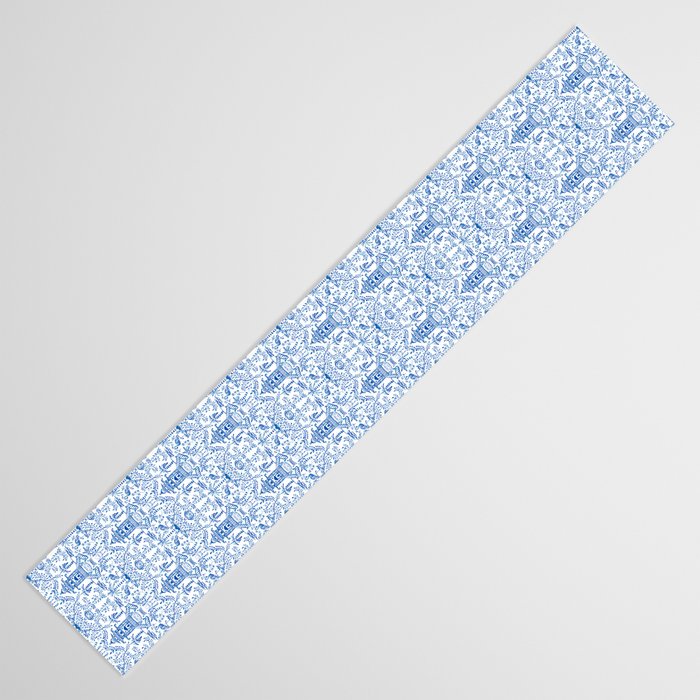 Coastal Chinoiserie  Table Runner Gallery Image 3