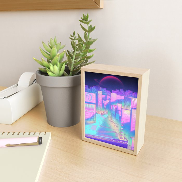 City Pop Shibuya Crossing Mini Art Print Gallery Image 2