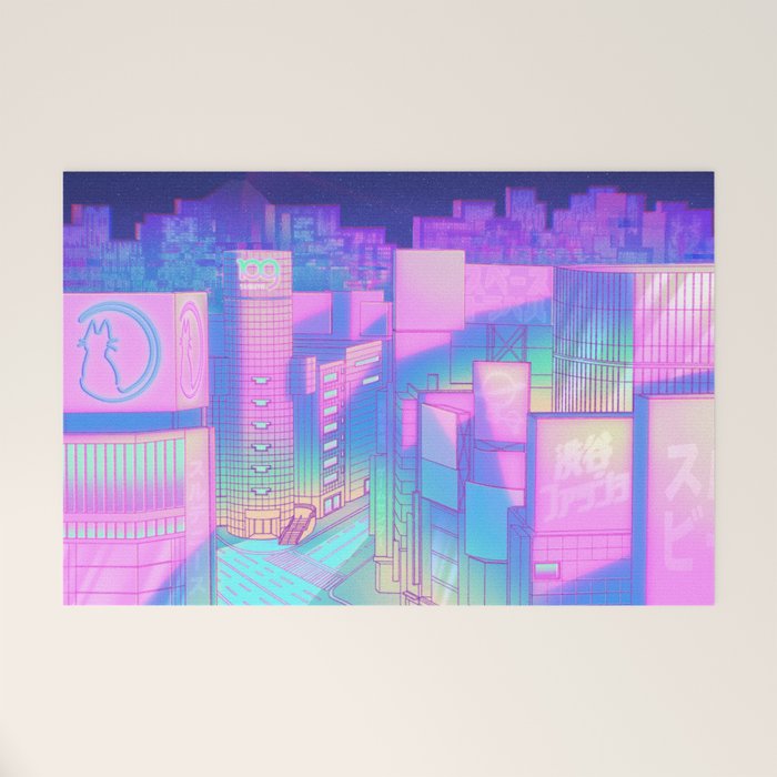 City Pop Shibuya Crossing Welcome Mat Gallery Image 1