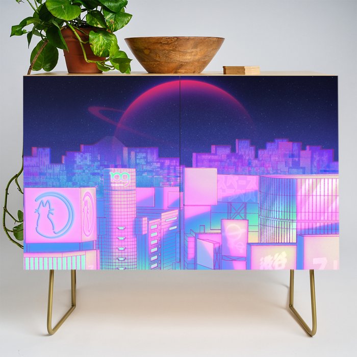 City Pop Shibuya Crossing Credenza Gallery Image 1