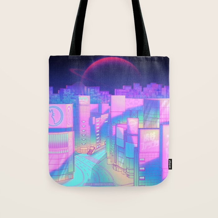 City Pop Shibuya Crossing Tote Bag Gallery Image 1