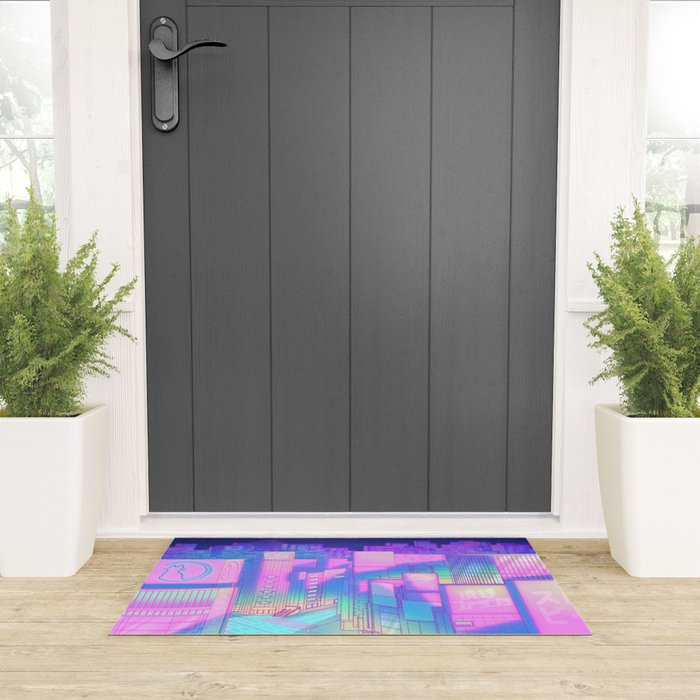 City Pop Shibuya Crossing Welcome Mat Gallery Image 3