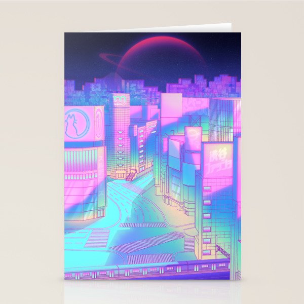 City Pop Shibuya Crossing Stationery Card Gallery Image 2