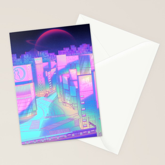 City Pop Shibuya Crossing Stationery Card Gallery Image 2