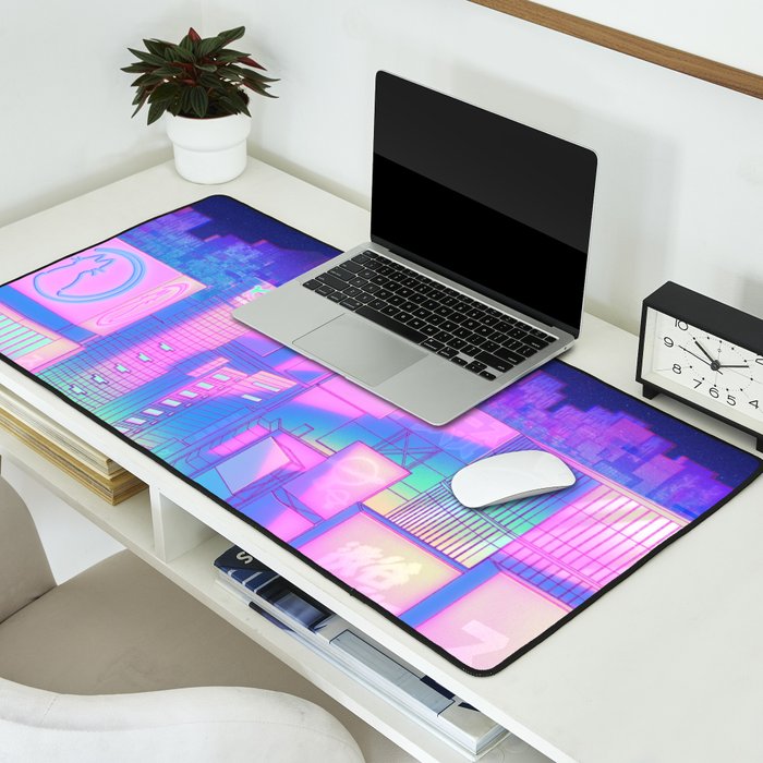 City Pop Shibuya Crossing Desk Mat Gallery Image 2