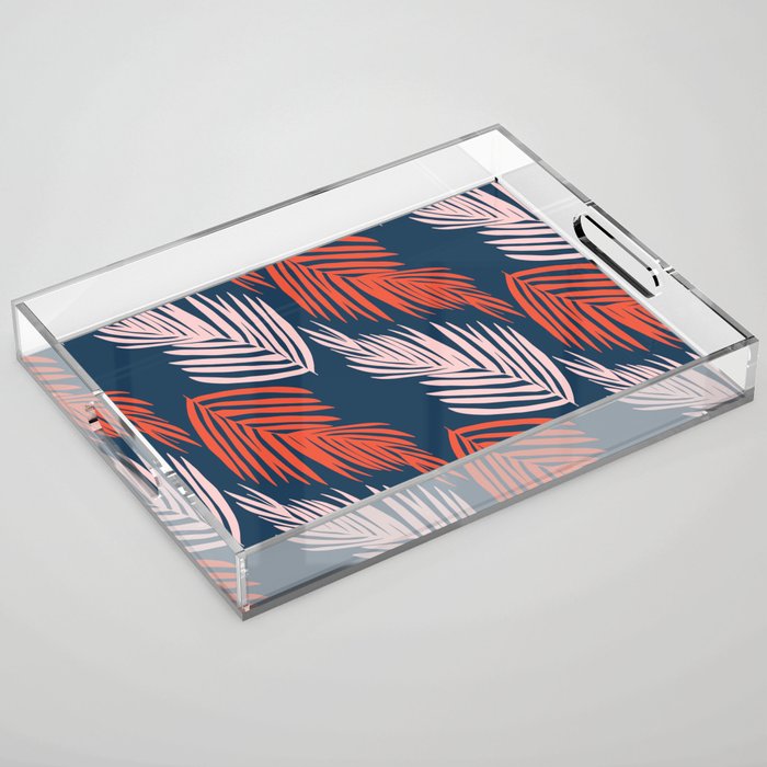 Blue Palms Acrylic Tray Gallery Image 1