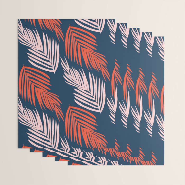 Blue Palms Wrapping Paper Gallery Image 3