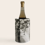 Pathway of light, sunlight and sunbeams in forest black and white photograph by J W Chapman Taylor Wine Chiller Gallery Image 1