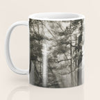 Pathway of light, sunlight and sunbeams in forest black and white photograph by J W Chapman Taylor Coffee Mug Gallery Image 3