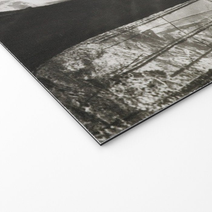 Pathway of light, sunlight and sunbeams in forest black and white photograph by J W Chapman Taylor Welcome Mat Gallery Image 2