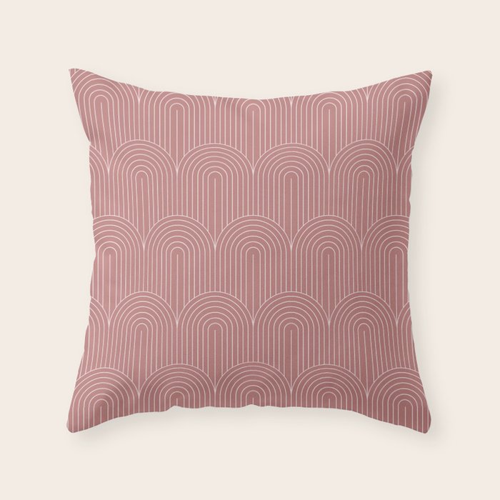 Art Deco Arch Pattern XXXVI Throw Pillow Gallery Image 6