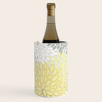 Floral Prints, Soft, Yellow and Gray, Modern Print Art Wine Chiller Gallery Image 2