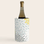 Floral Prints, Soft, Yellow and Gray, Modern Print Art Wine Chiller Gallery Image 3