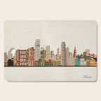 miami florida skyline Cutting Board Gallery Image 1