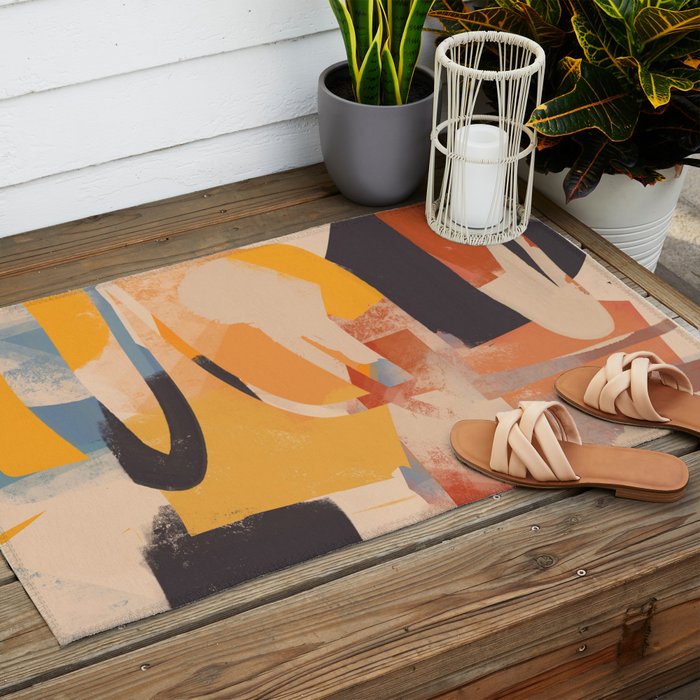 Modern Abstract Art 104 Outdoor Rug Gallery Image 2