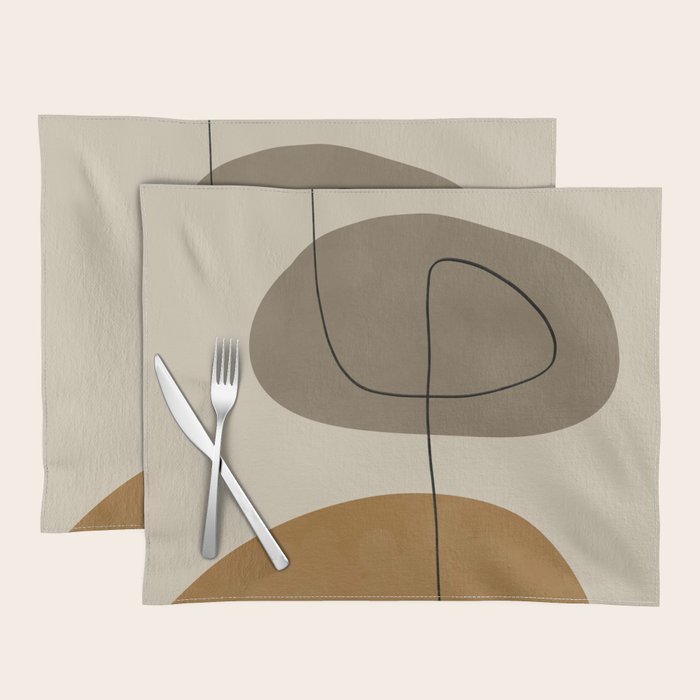 Organic Abstract Shapes #2 Placemat Gallery Image 1