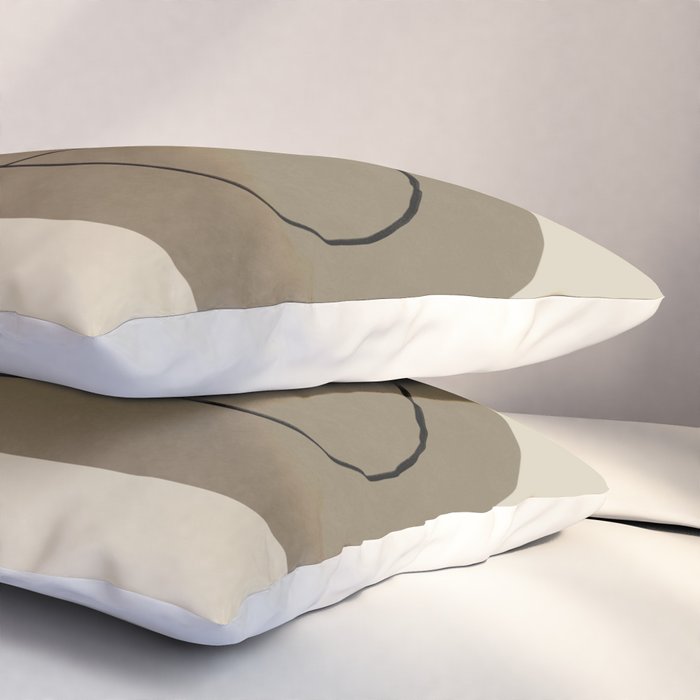 Organic Abstract Shapes #2 Pillow Sham Gallery Image 3