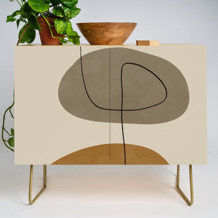 Organic Abstract Shapes #2 Credenza Gallery Image 1