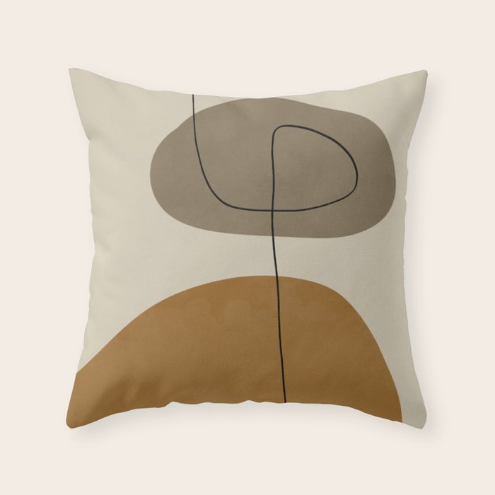 Organic Abstract Shapes #2 Throw Pillow Gallery Image 6