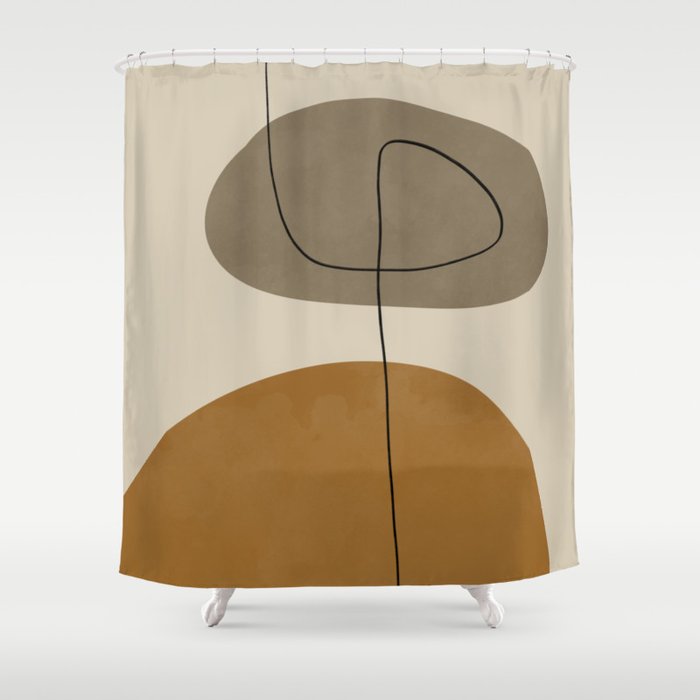 Organic Abstract Shapes #2 Shower Curtain Gallery Image 1