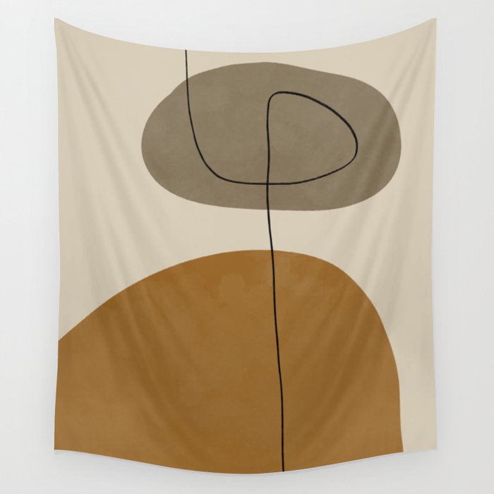 Organic Abstract Shapes #2 Wall Tapestry Gallery Image 4