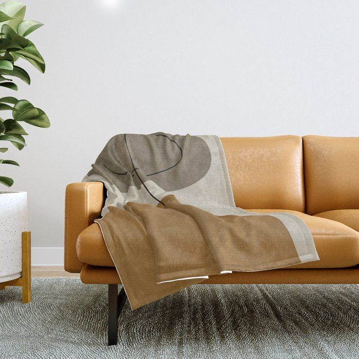 Organic Abstract Shapes #2 Throw Blanket Gallery Image 1