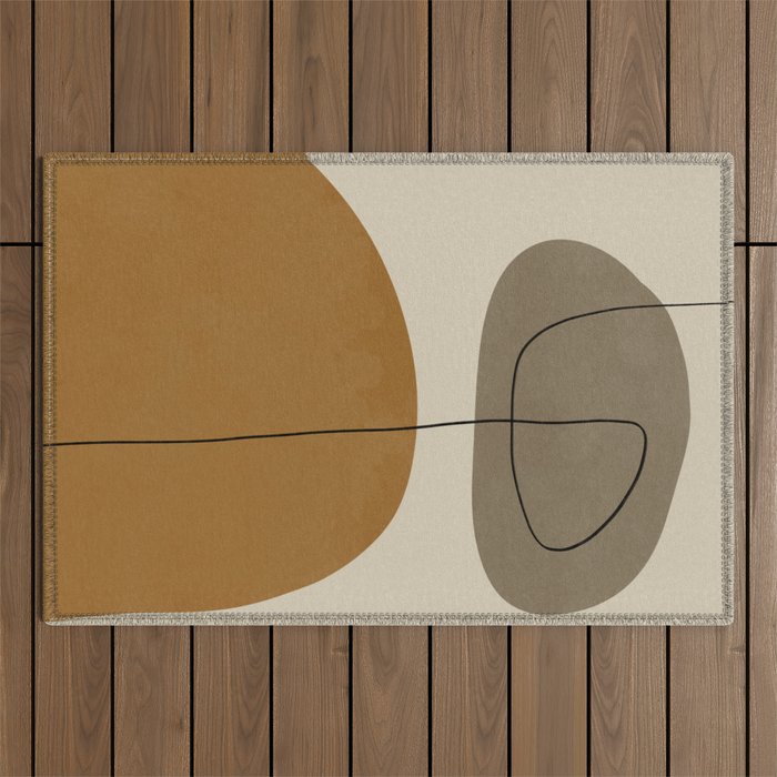 Organic Abstract Shapes #2 Outdoor Rug Gallery Image 1