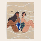 Women by the Sea Modern Beach Illustration Poster Gallery Image 4