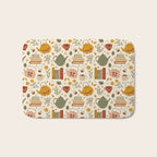 Flowery Books and Tea Bath Mat Gallery Image 1