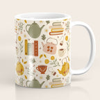 Flowery Books and Tea Coffee Mug Gallery Image 1