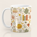 Flowery Books and Tea Coffee Mug Gallery Image 3