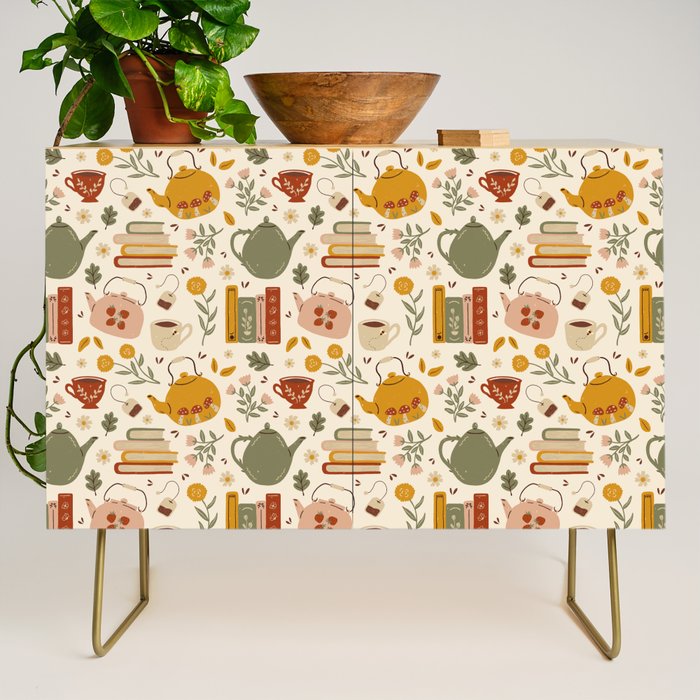 Flowery Books and Tea Credenza Gallery Image 1