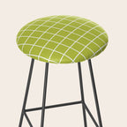 Grid Pattern Chartreuse 2 Stool Gallery Image 2