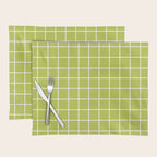 Grid Pattern Chartreuse 2 Placemat Gallery Image 1