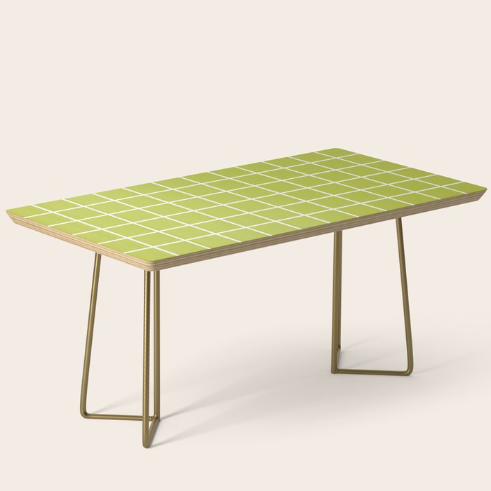 Grid Pattern Chartreuse 2 Coffee Table Gallery Image 2