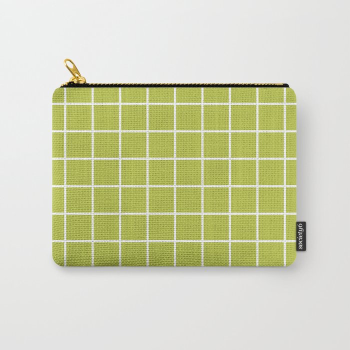 Grid Pattern Chartreuse 2 Carry All Pouch Gallery Image 1