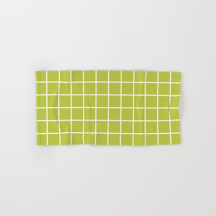 Grid Pattern Chartreuse 2 Towels Gallery Image 1