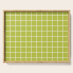Grid Pattern Chartreuse 2 Serving Tray Gallery Image 1