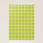 Grid Pattern Chartreuse 2 Stationery Card Gallery Image 2