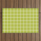 Grid Pattern Chartreuse 2 Outdoor Rug Gallery Image 1