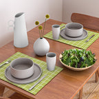 Grid Pattern Chartreuse 2 Placemat Gallery Image 2