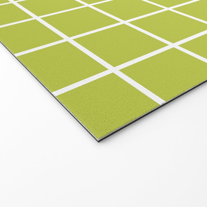 Grid Pattern Chartreuse 2 Welcome Mat Gallery Image 2