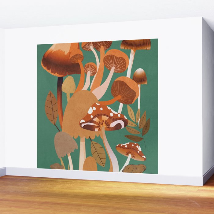 Mushrooms 4 Wall Mural Gallery Image 2