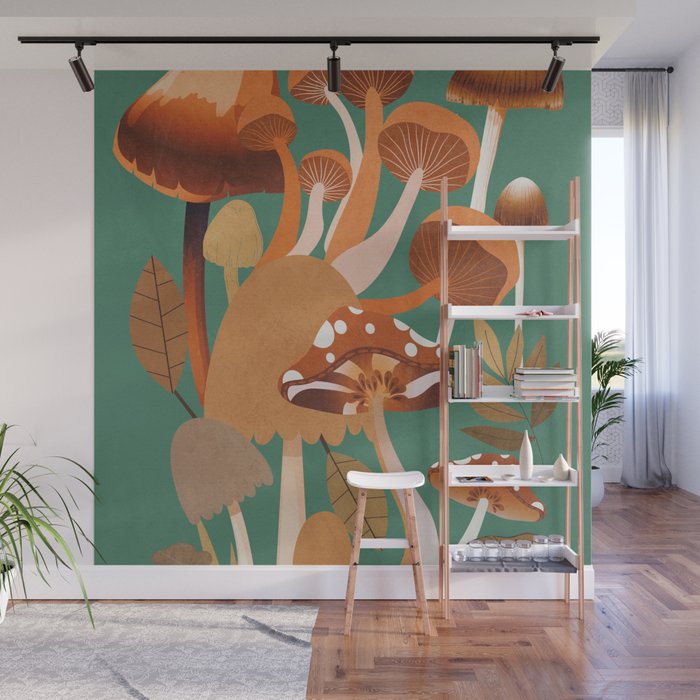 Mushrooms 4 Wall Mural Gallery Image 1