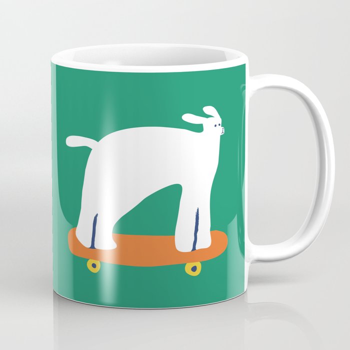 Poodle dog on skateboard Coffee Mug Gallery Image 1