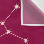Leo Zodiac Star Constellation Line Art Magenta Pink Wall Tapestry Gallery Image 3