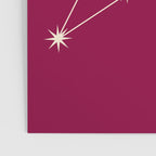 Leo Zodiac Star Constellation Line Art Magenta Pink Poster Gallery Image 3