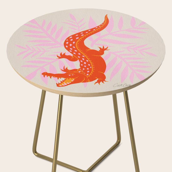 Crocodile - Orange & Pink Side Table Gallery Image 2