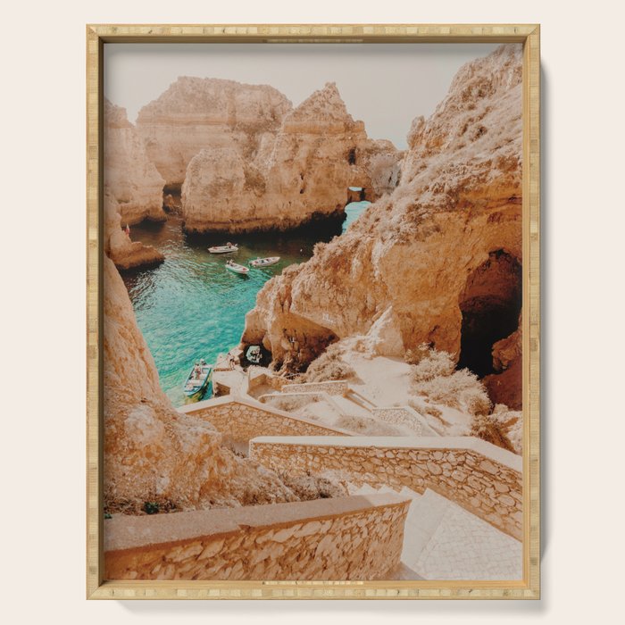 ponta da piedade - lagos, portugal Serving Tray Gallery Image 1